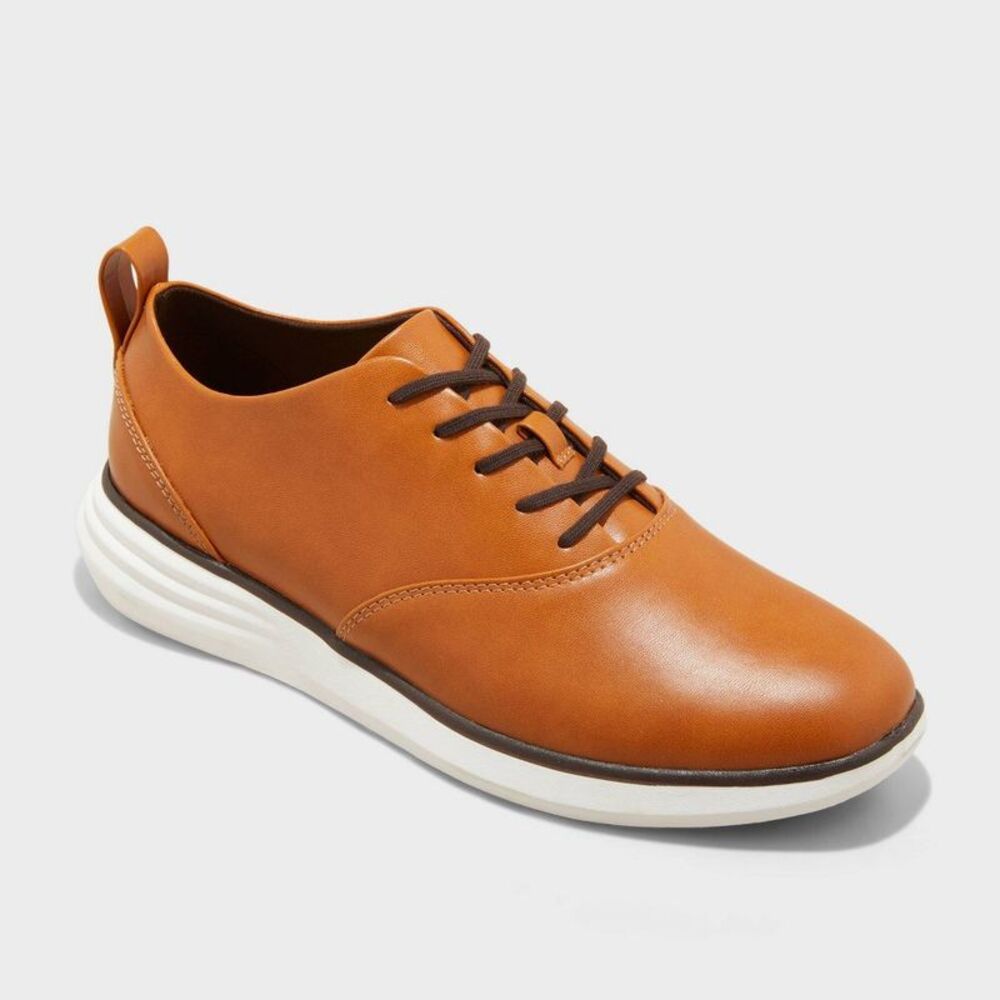 Men's Luis Hybrid Memory Foam Lace-Up Oxford Sneakers - Cognac 7